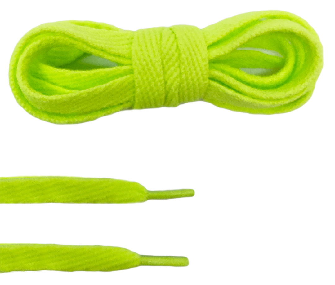 Tipstar Laces Flat Laces In Neon Yellow