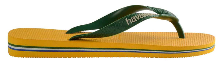 Havaianas Brasil Logo Sandales pour enfants en vert jaune