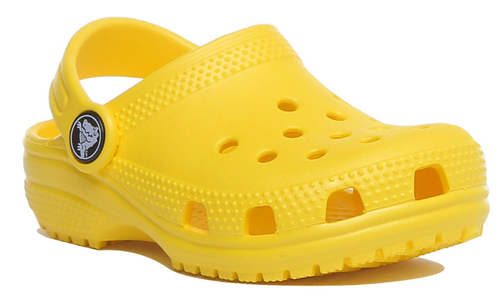 Crocs Sandale unisexe à lanière dorsale classique en jaune 