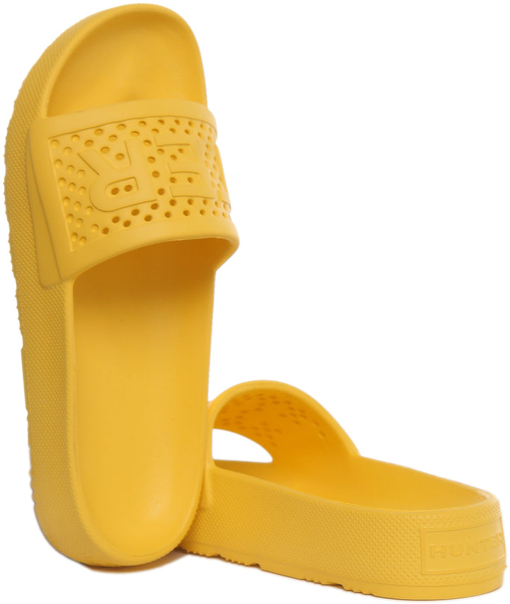 Hunter Original Chaussons moulés légers pour femmes en jaune 