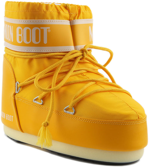 Moon Boot Classic Low 2 Stivale basso icona nylon da donna in giallo