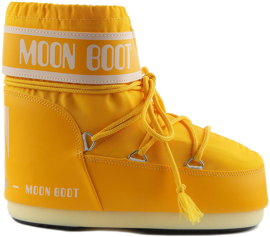 Moon Boot Classic Low 2 Bottes en nylon basse icône pour femmes en jaune