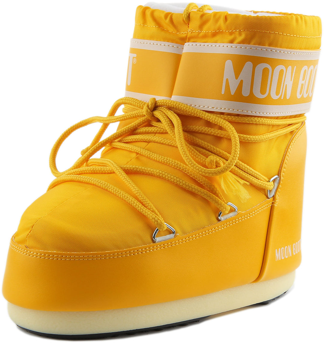 Moon Boot Classic Low 2 Bottes en nylon basse icône pour femmes en jaune