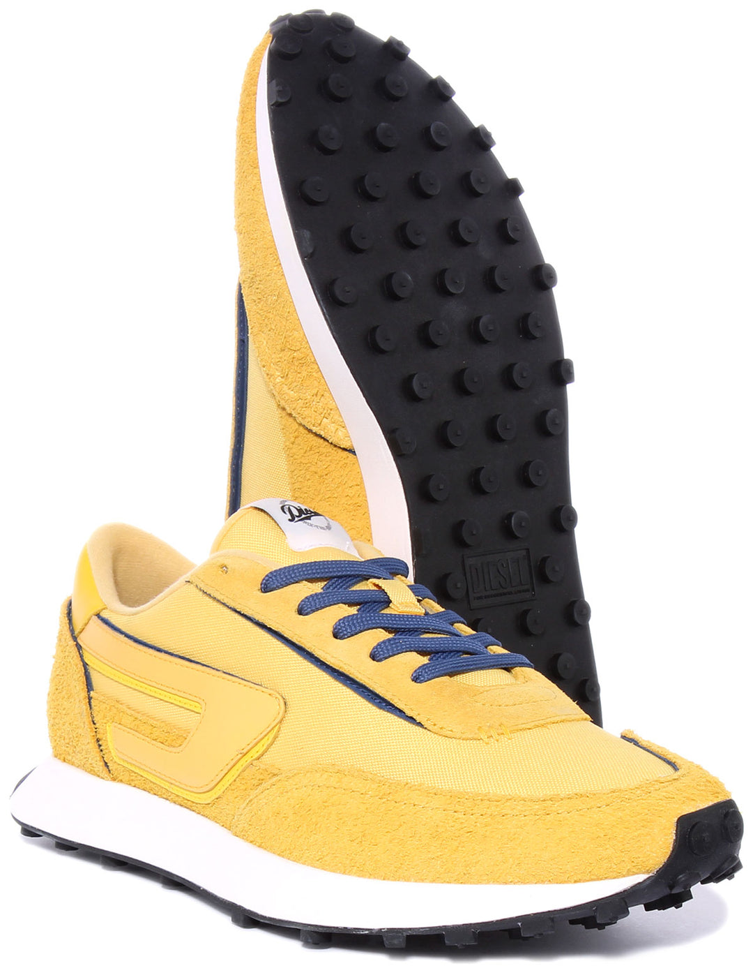 Diesel Racer LC Zapatillas de deporte de nylon y ante con cordones para hombre en amarillo