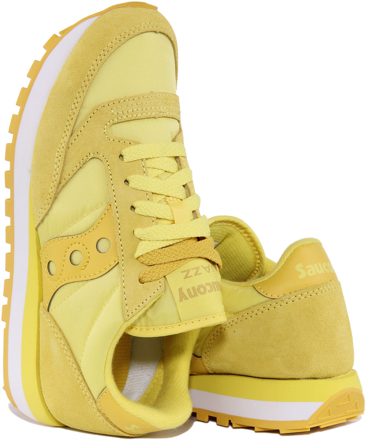 Saucony Jazz Original In Yellow For Women Lace Up 80s Retro