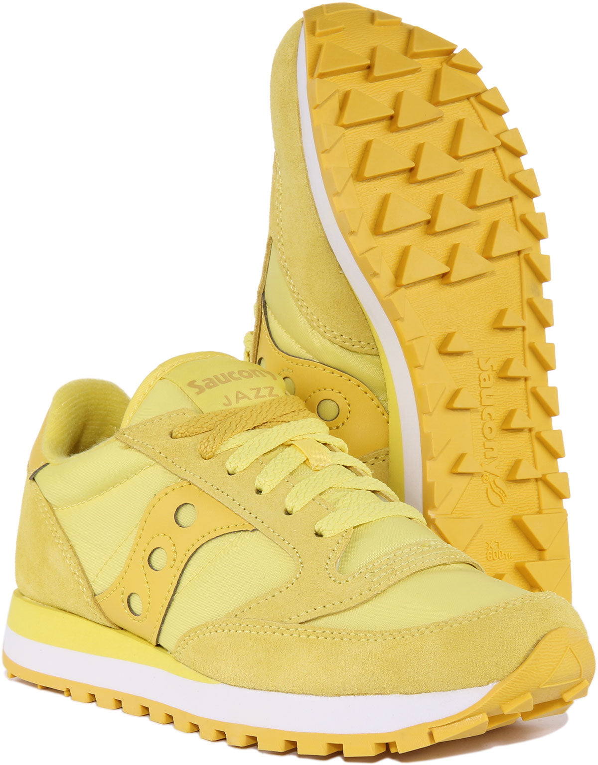 Saucony Jazz Original Scarpe da ginnastica allacciate in nylon scamosciato da donna in giallo