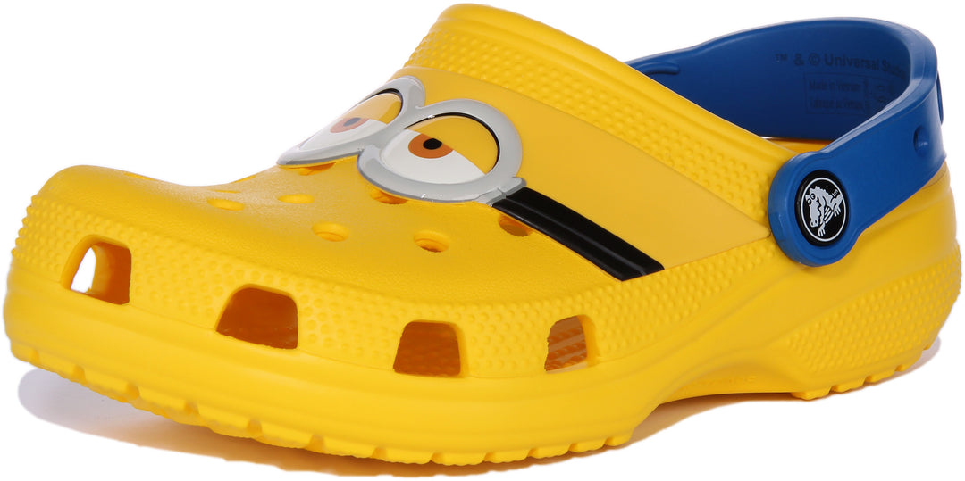 Crocs Fun Lab Sandalia zueco Minions para jóvenes en amarillo