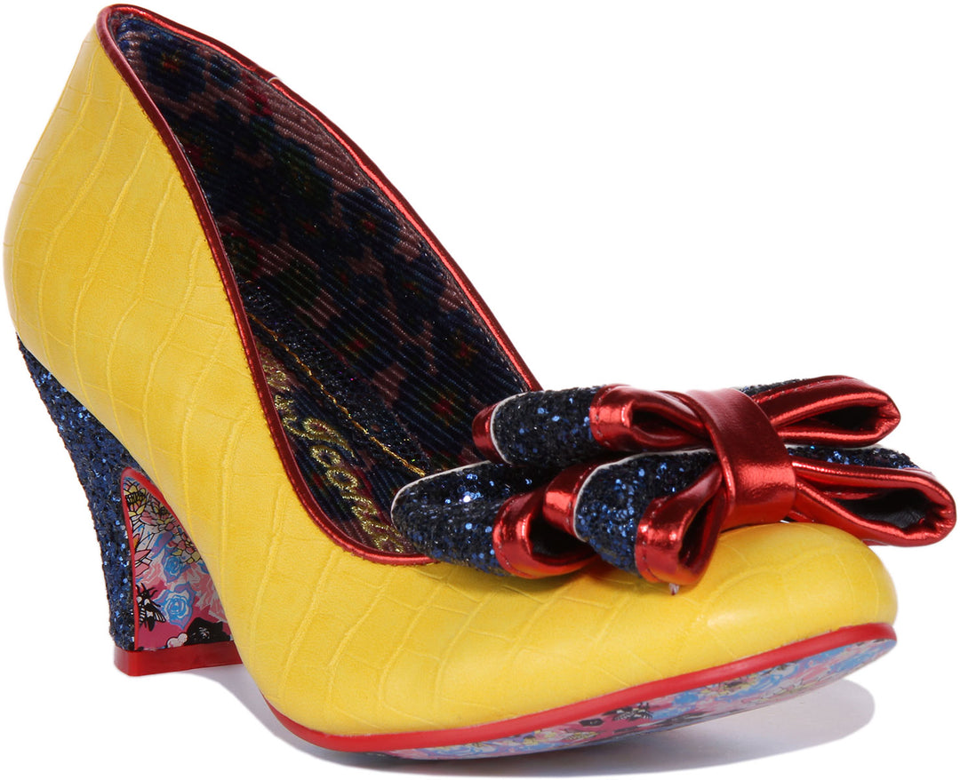 Irregular Choice Banjo Time Women's Mid Heel Shoes With Bow In