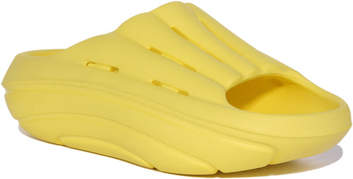 Ugg W Foamo Sandalia deslizante de goma EVA para mujer en amarillo