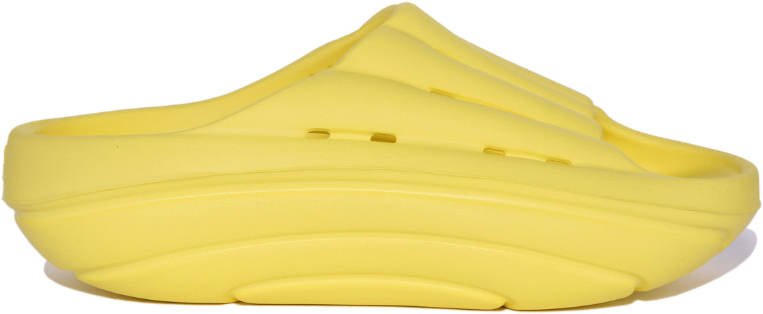 Ugg W Foamo Sandalia deslizante de goma EVA para mujer en amarillo