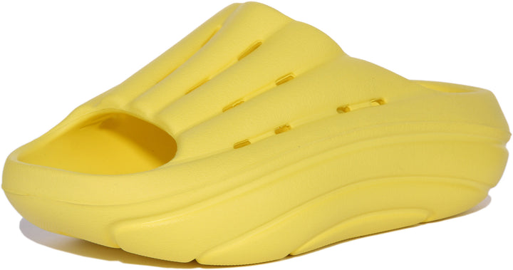 Ugg W Foamo Sandalia deslizante de goma EVA para mujer en amarillo