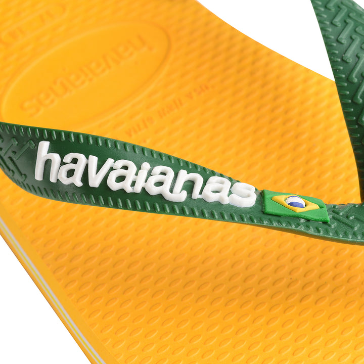Havaianas Brasil Logo In Yellow Green