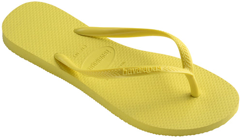 Havaianas Slim Sandale à tongs à lanières étroites pour femmes en jaune