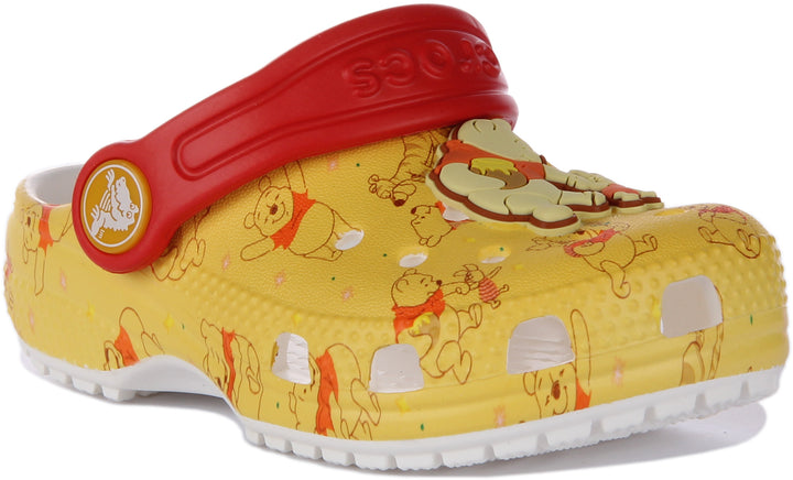 Crocs Classic Toddler Clog In Yellow Red