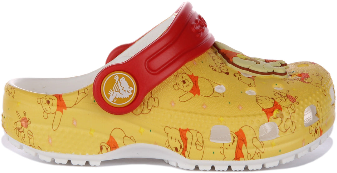 Crocs Classic Toddler Clog In Yellow Red
