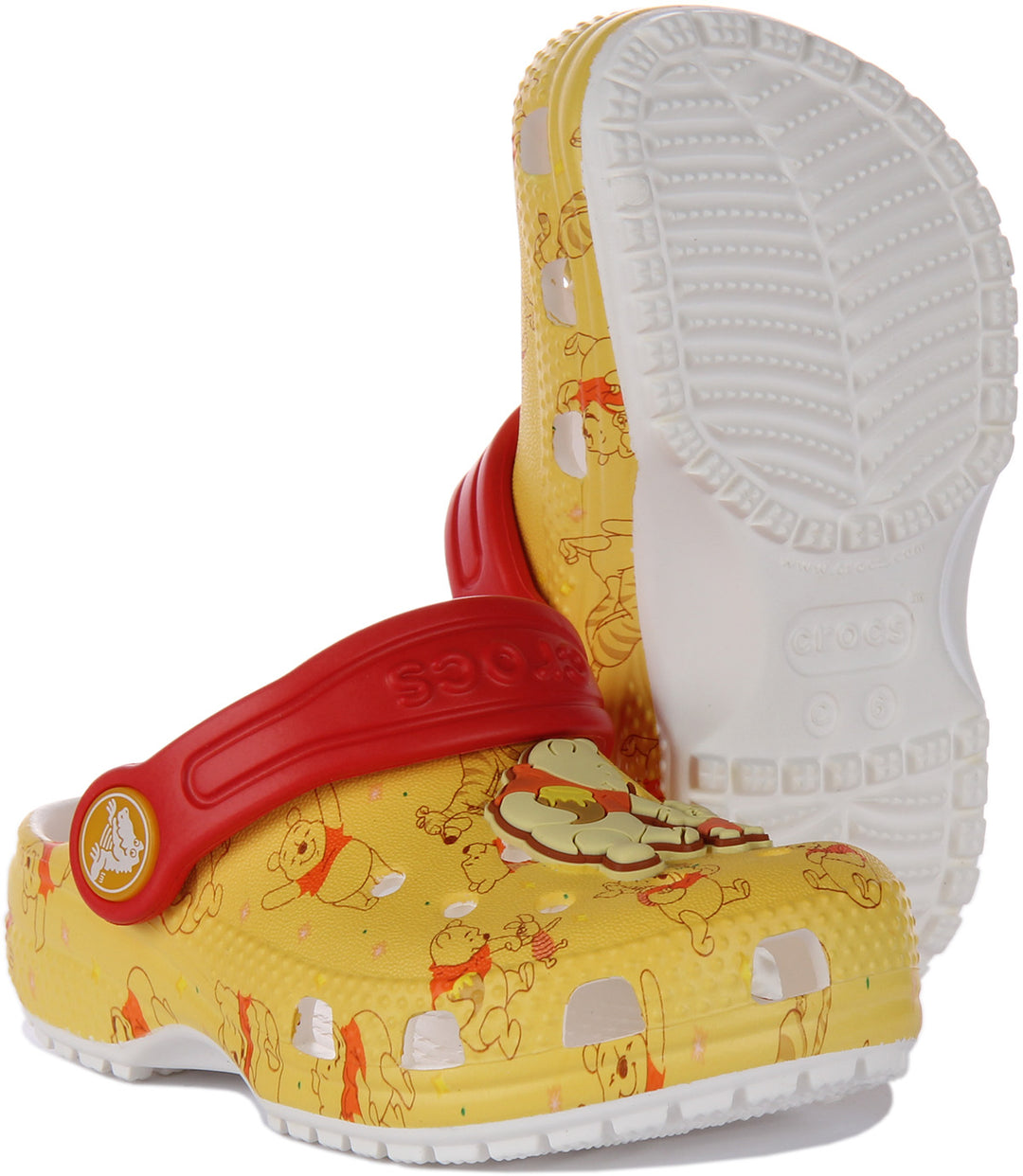 Crocs Classic Sandalo zoccolo Winnie The Pooh per bambino in giallo rosso