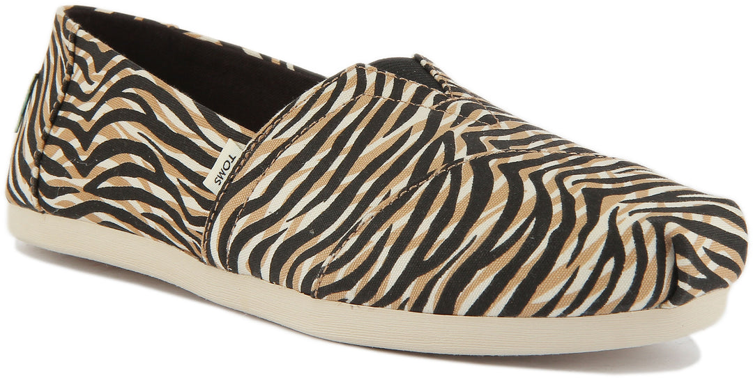 Toms Alpargata Shoes In Zebra For Women