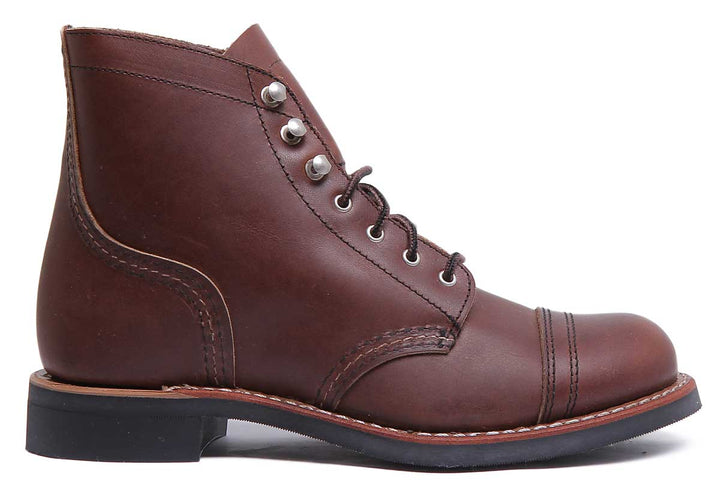 Red Wing Iron Ranger Botas de cuero con cordones para mujer en marrón