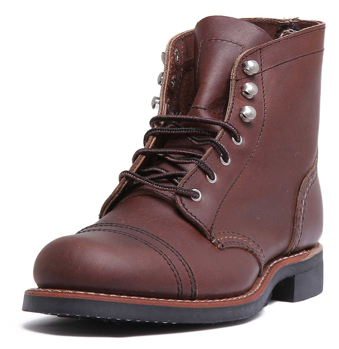 Red Wing Iron Ranger Botas de cuero con cordones para mujer en marrón