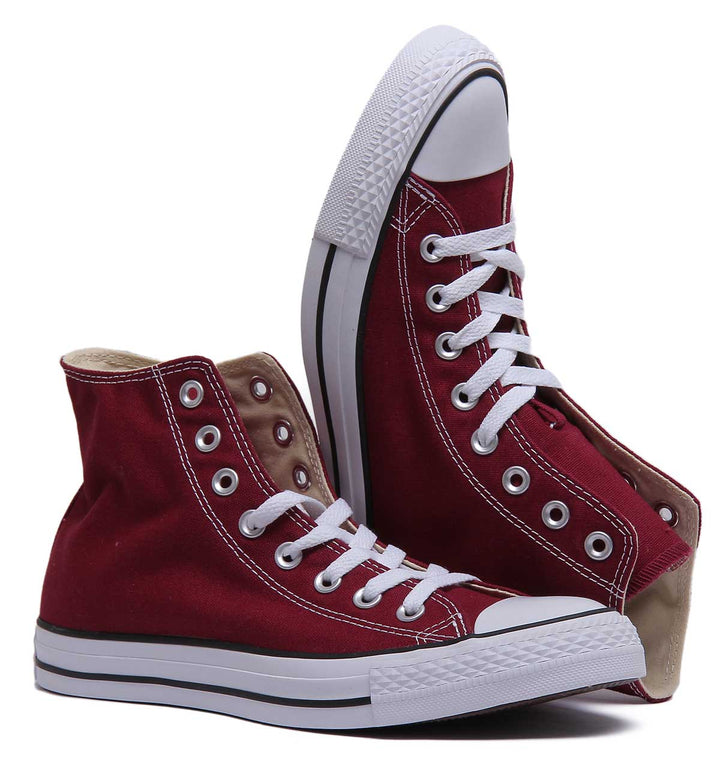 Converse M9613 All Star Hi Top Trainer In Maroon For Men