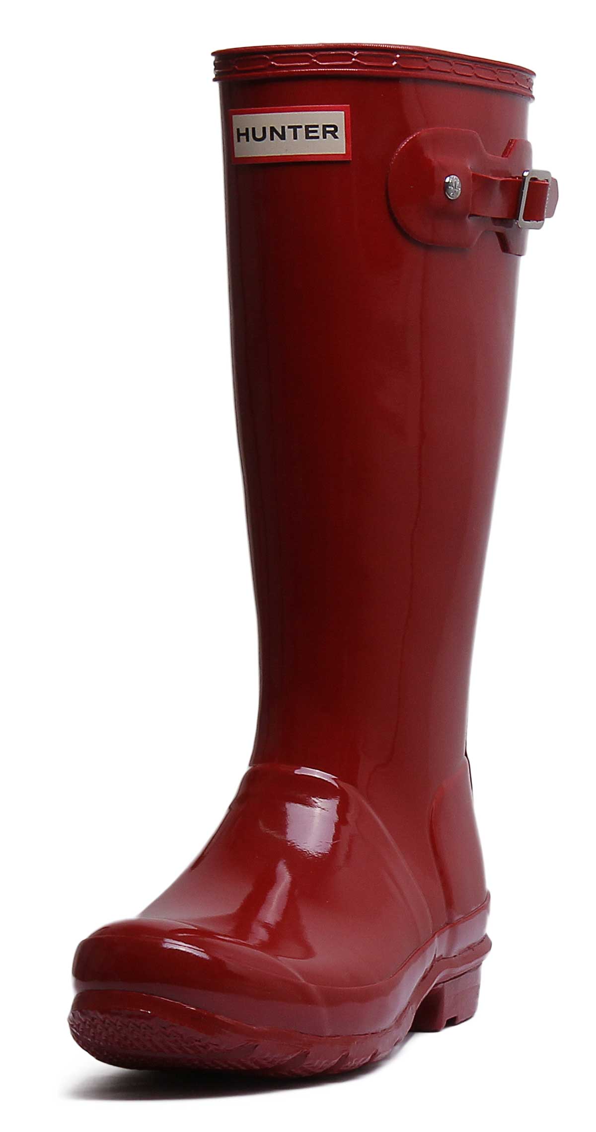 Gloss red best sale hunter boots